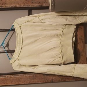 free people movement pale lime green sweatshirt